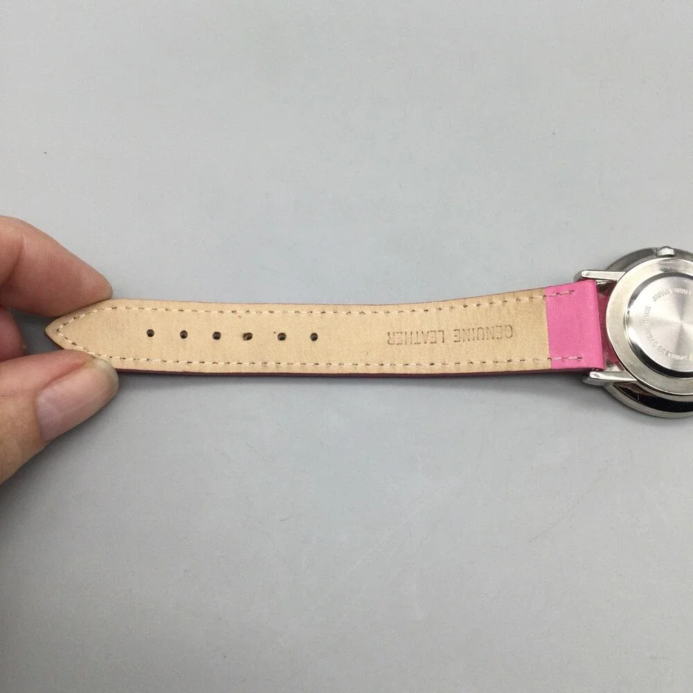 Vera Bradley Womens Watch 35mm White Dial Floral Leather Strap New Battery